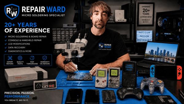 Micro soldering specialist repairing electronic devices with over 20 years experience.