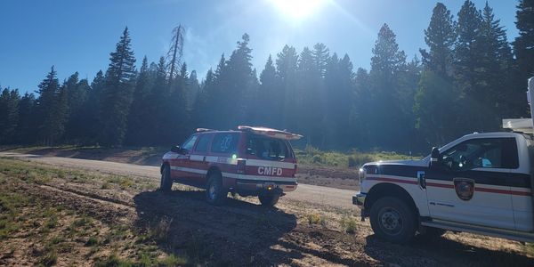 CMFPD Ambulance and support vehicle on scene