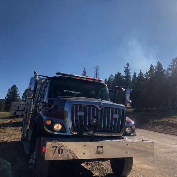 Engine 76 on dirt road