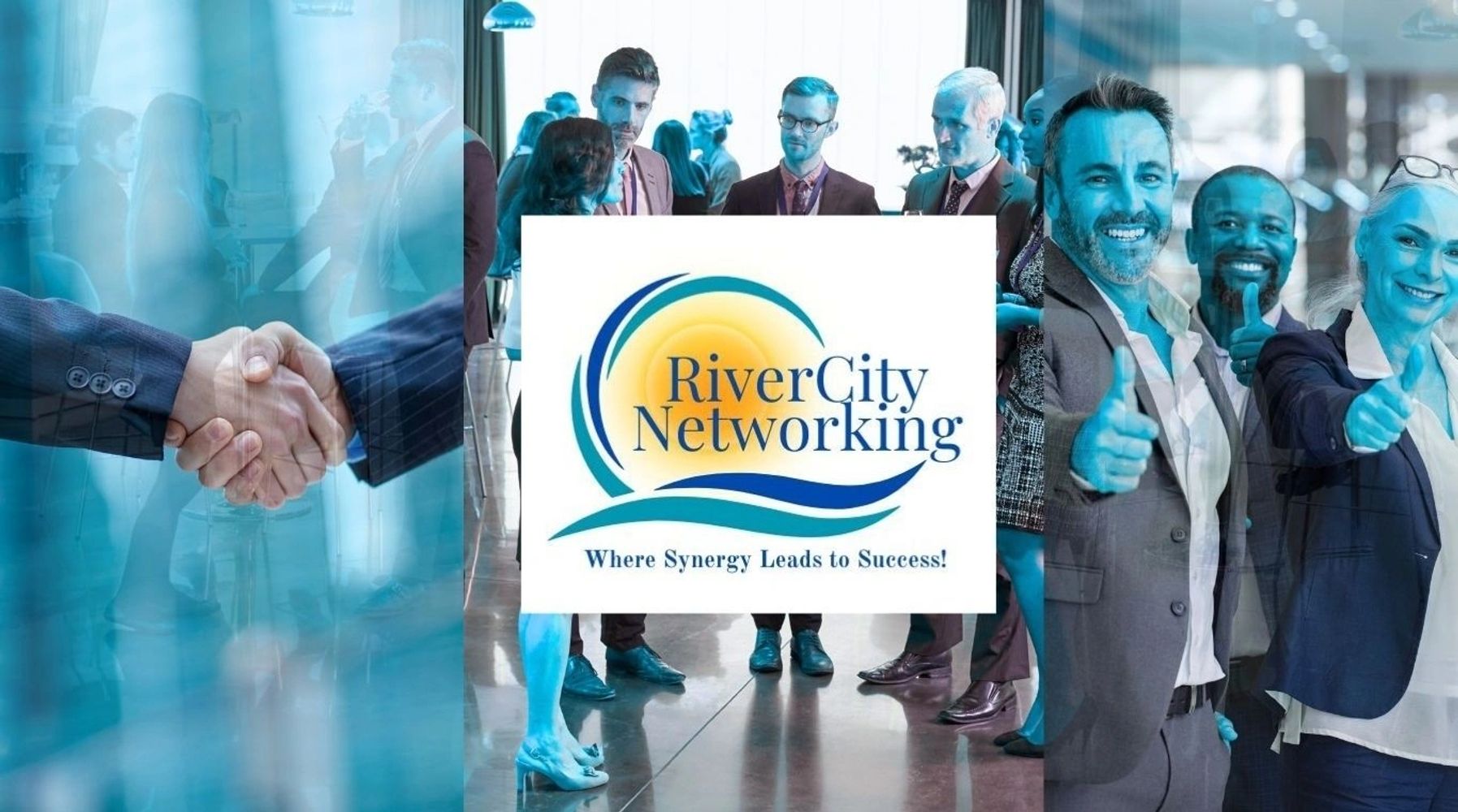 RiverCity Networking Logo with business professionals.
