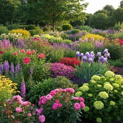 Landscping with beautiful flowers