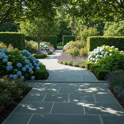 Landscaping with beautiful flower plants