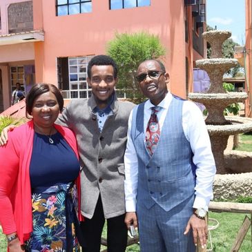 Bishop Dr. Daniel Osoi, his wife Rev. Jemimah Osoi and their son Dominic Mayiani

