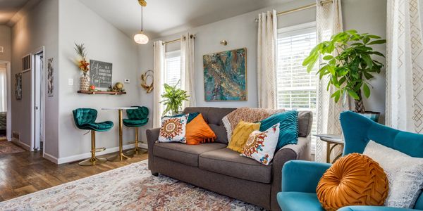 Open living room/dining area  of Breezy Hollow