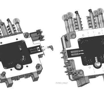 Detailed 3D CAD model of mechanical components.