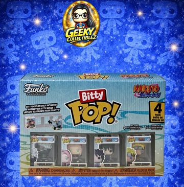 Bitty Pop! Naruto Shippuden Funko set with 4 mini figures.