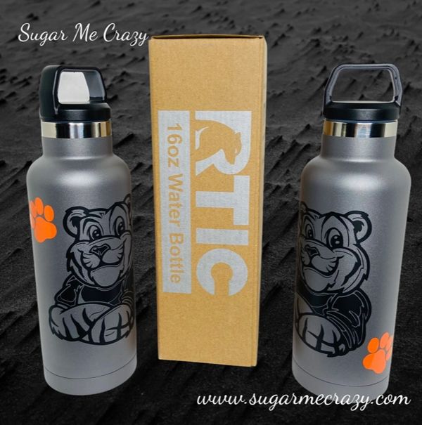 16 Oz RTIC Water Bottle Personalized 