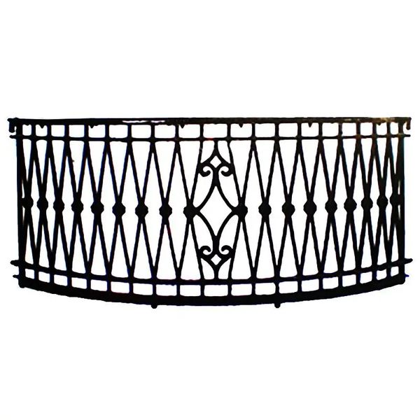 Antique iron balcony railing.