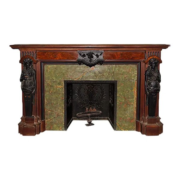 Antique wooden fireplace mantel.
New York Props