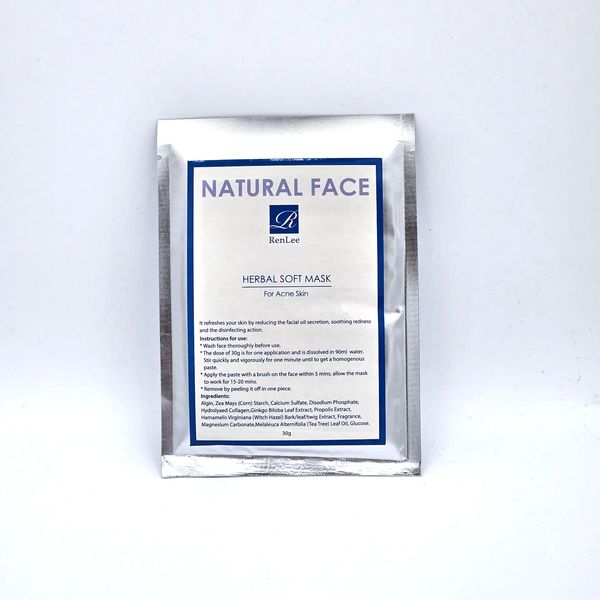 Packaged Natural Face Herbal Soft Mask for acne skin.