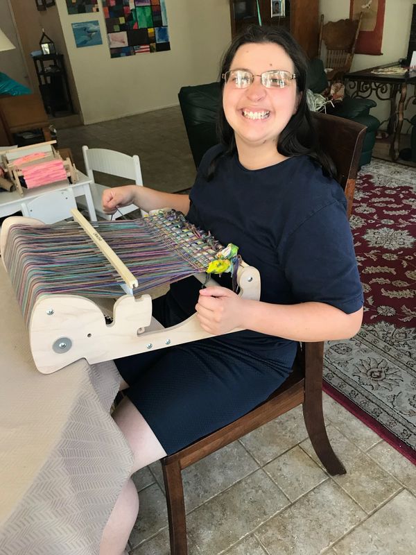 This is me weaving my next project. 