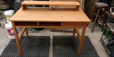 Very practical and modern oak computer desk with soft close drawer.