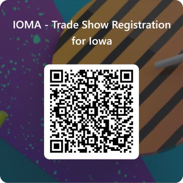 QR code for IOMA Trade Show Registration in Iowa.
