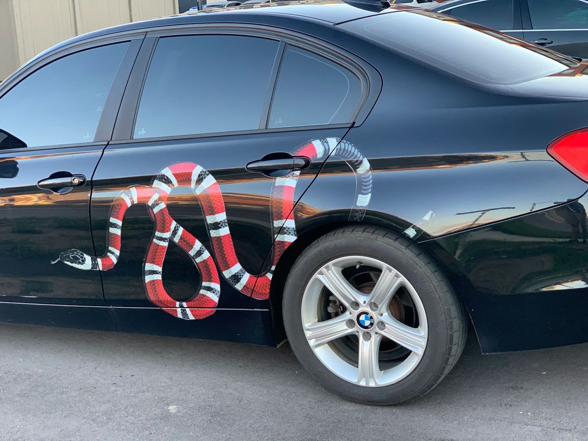 WRAP N SHINE on Instagram: Gucci snake decal installed on Audi A4  @wrapnshine Don't blend in when you can stand out! Get your custom decal  today! endless customising and styling options for