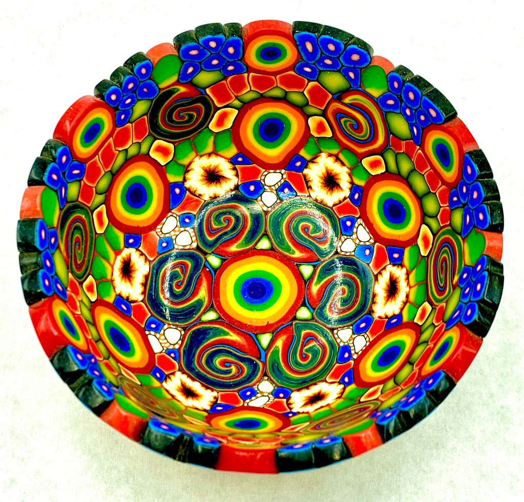 Polymer clay trinket bowl. 

