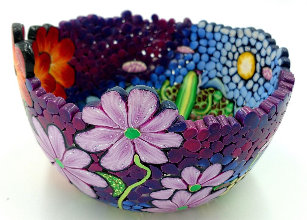Polymer clay bowl by James L. Jenkins 