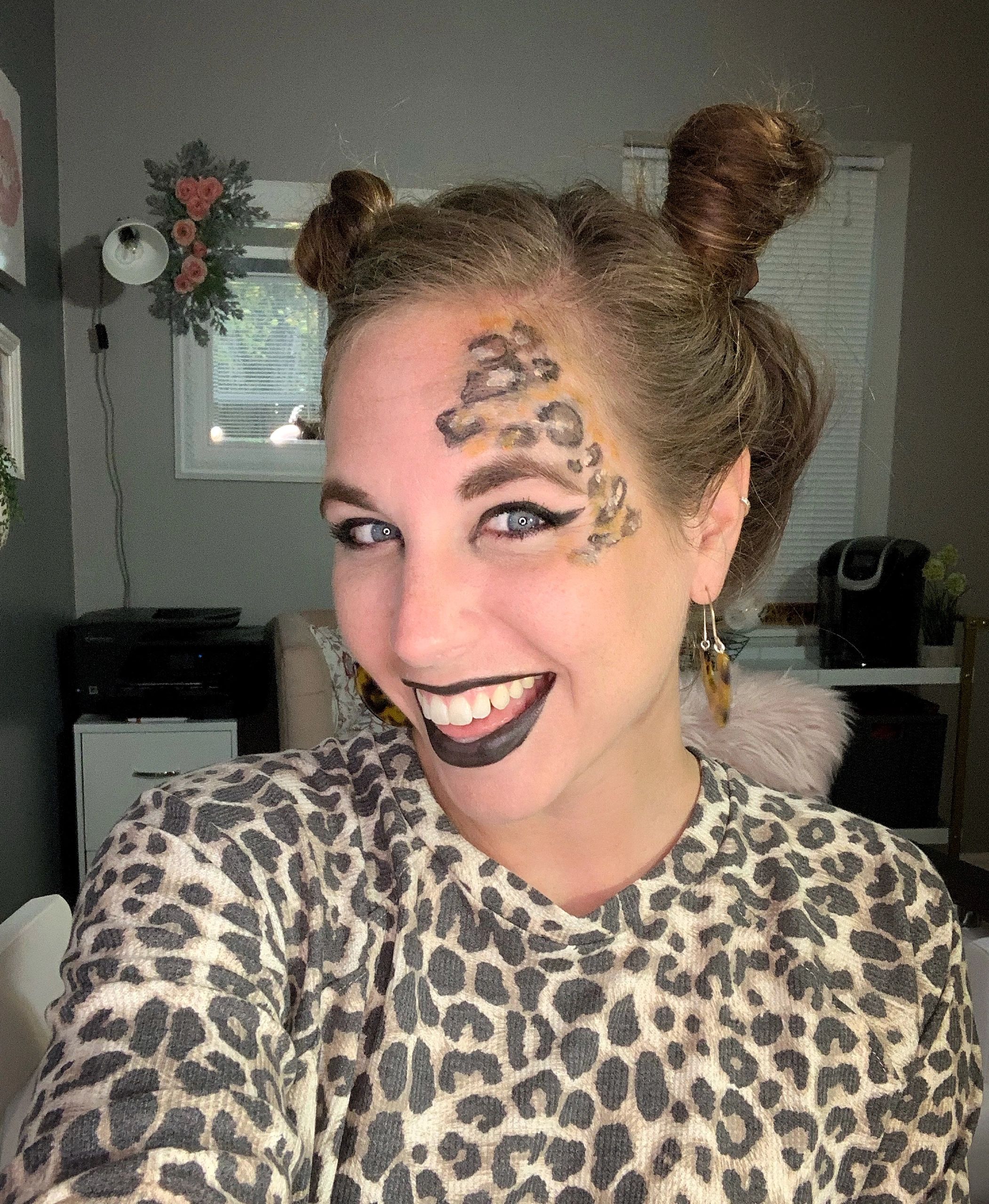 leopard body makeup