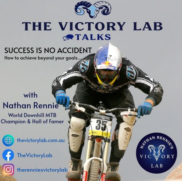 Nathan Rennie promotes victory and success in downhill MTB at The Victory Lab Talks.