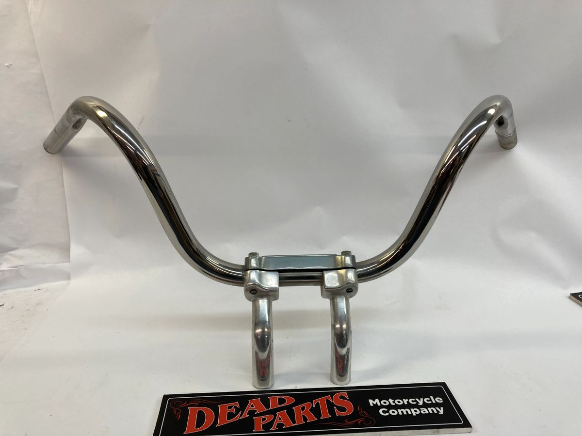Harley OEM stock EVO Softail FXSTC Buckhorn pullback handlebars w/ risers