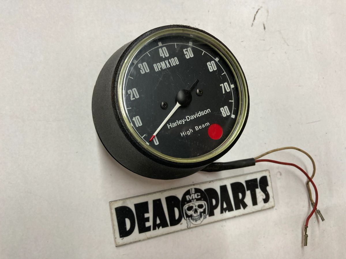 Harley sportster cable driven tach tachometer gauge w/ high beam