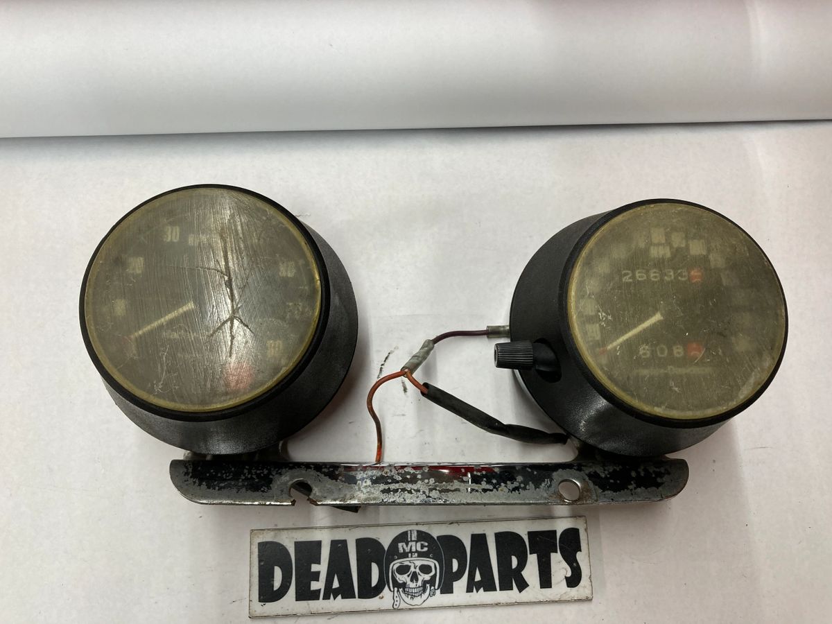 Harley sportster Nippon Seiki cable driven speedo tach fork gauges