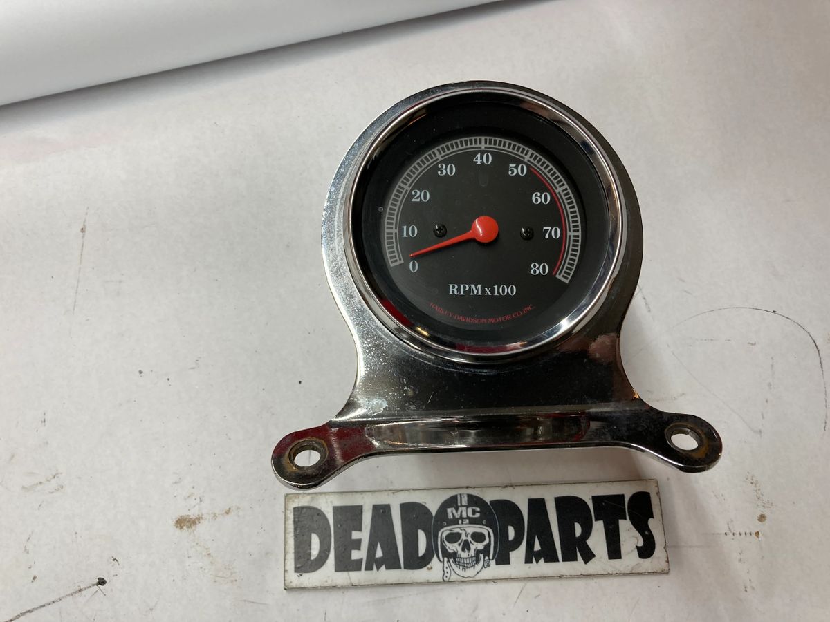 Harley chrome handlebar tachometer tach gauge mounting bracket assembly fxr