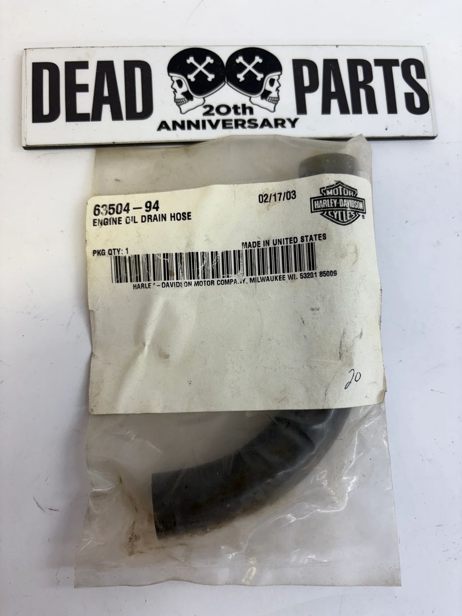 Harley 63504-94 engine oil tank drain rubber hose