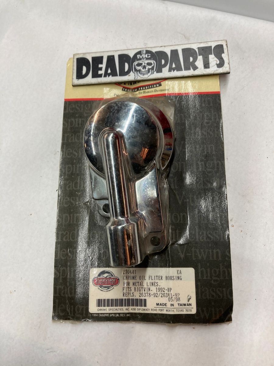 Harley chrome evo oil filter housing mount 2637892