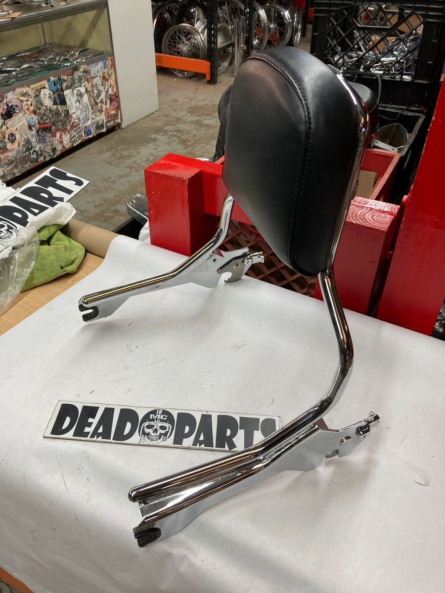 Harley chrome Holdfast wide tire softail detachable back rest sissybar