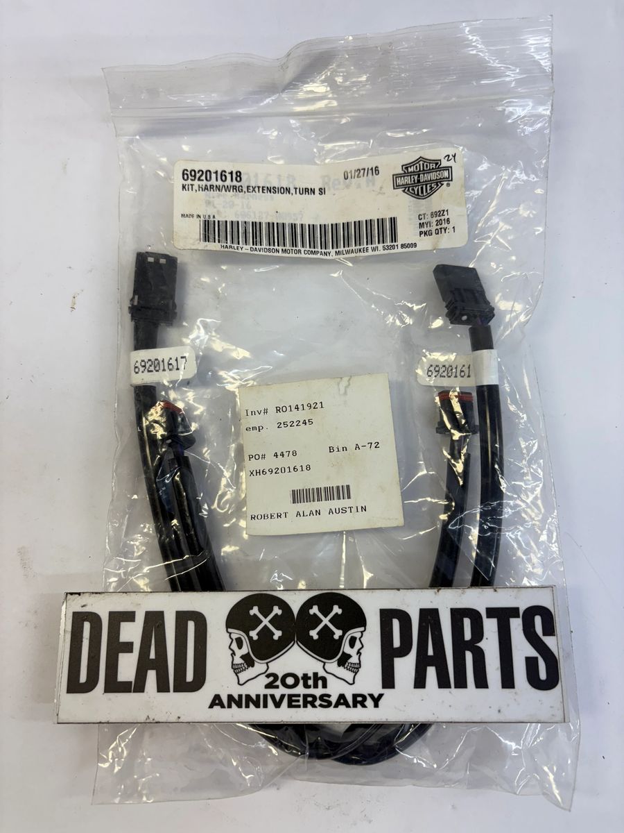 Harley turn signal directional wiring harness extension kit 69201618