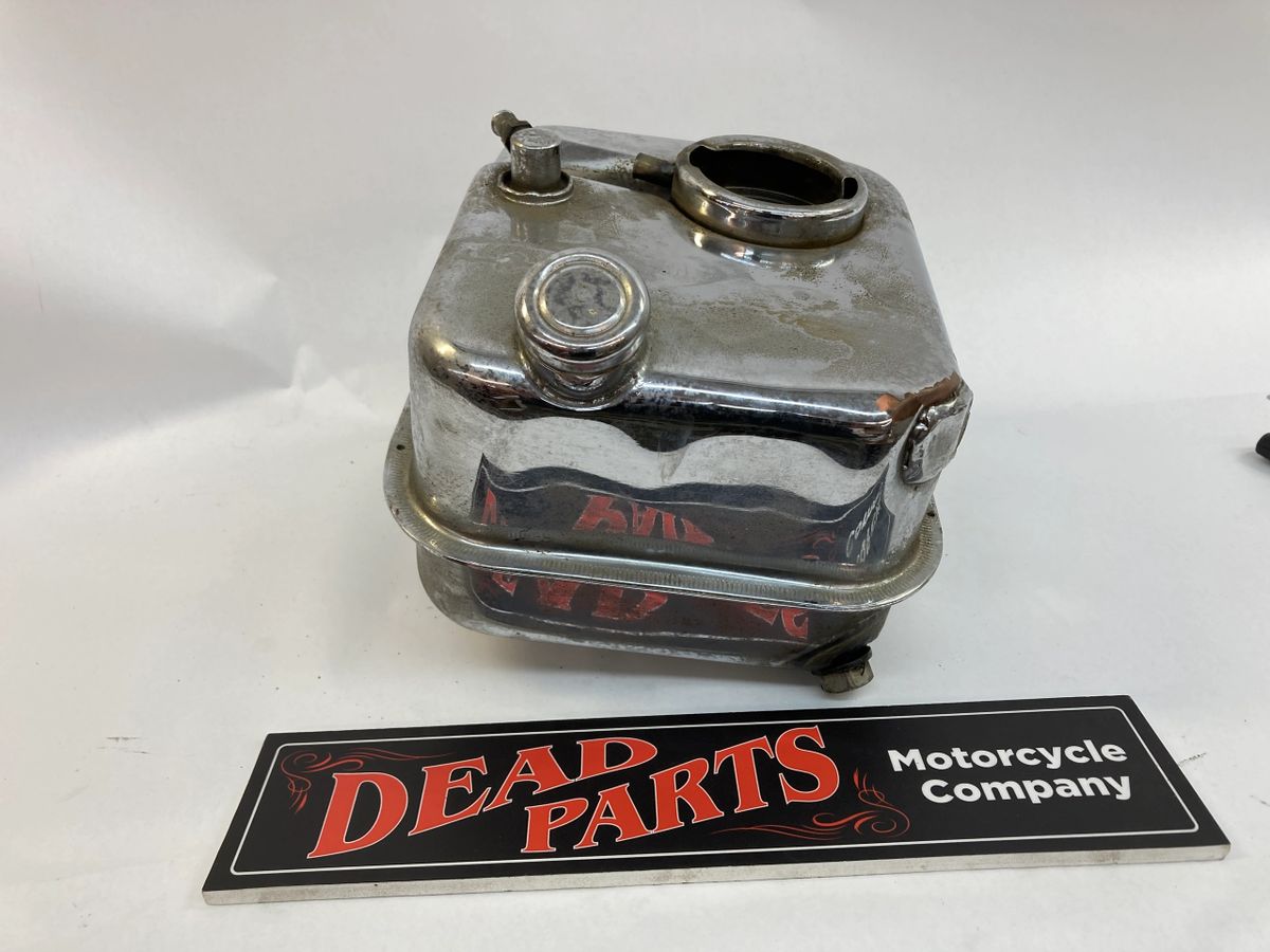 Harley chrome Shovelhead square FX FLH oil tank bag cell look
