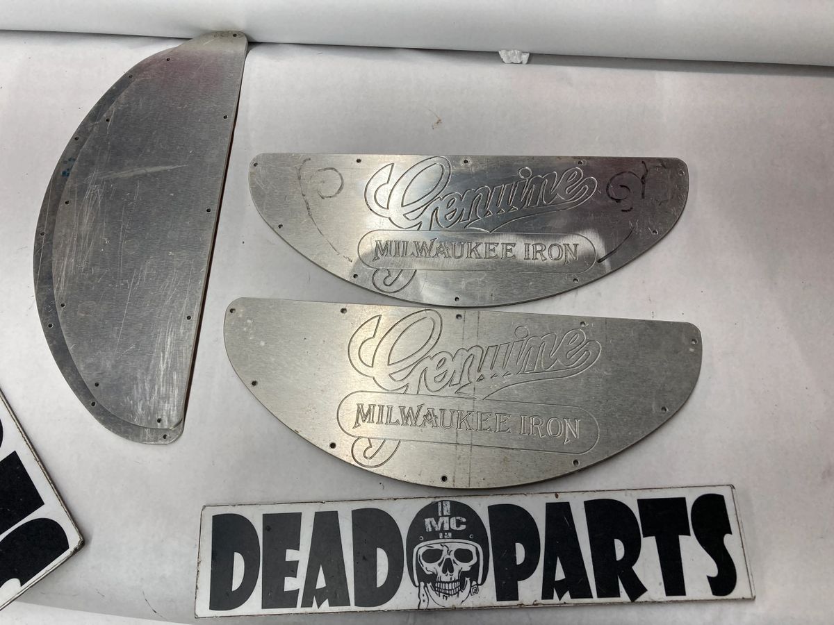 Harley genuine Milwaukee Iron half moon footboard floorboard inserts pads