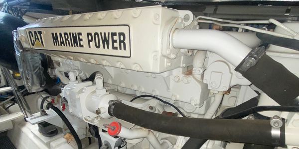 CAT C12 Marine Power engine in a boat.