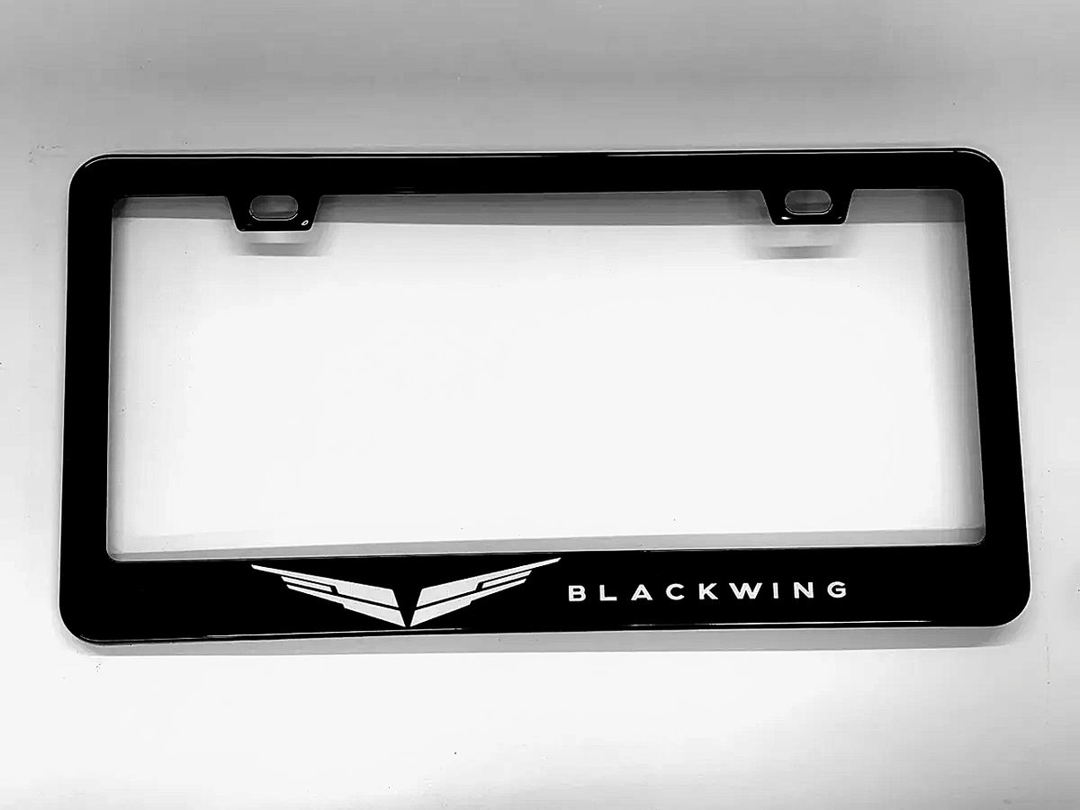 BLACKWING LOGO GLOSS BLACK LICENSE PLATE FRAME
