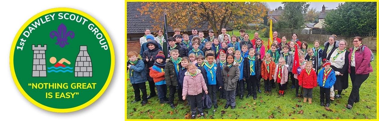 1st dawley badge and group photo with yellow border