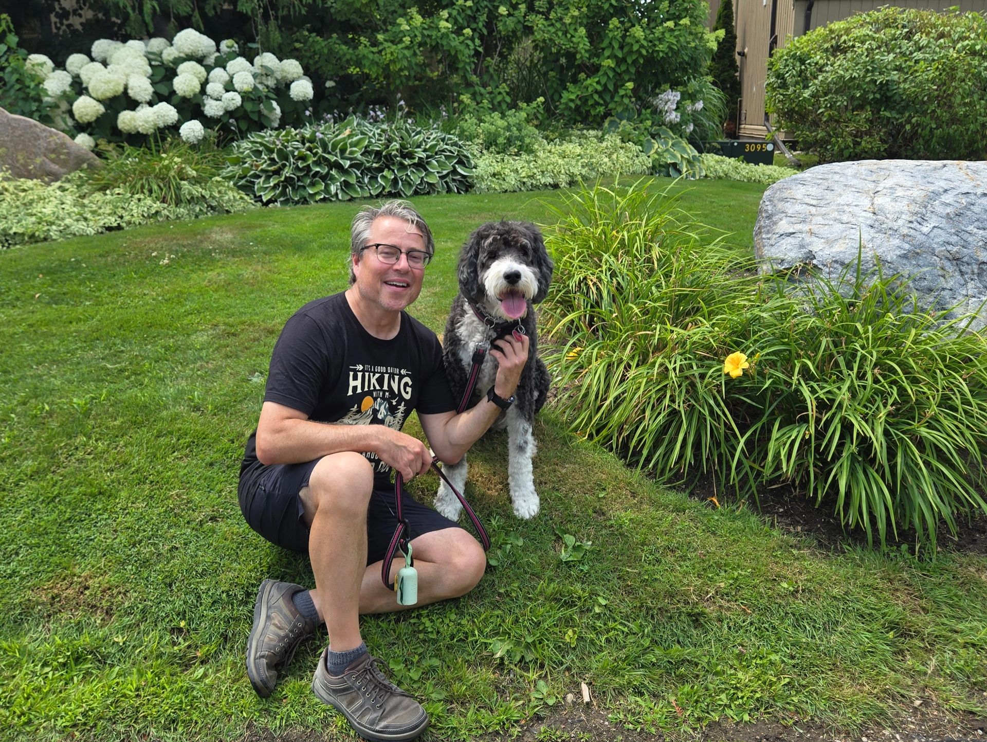 Geoffrey Hancock, professional dog trainer in Collingwood, working on obedience training.
