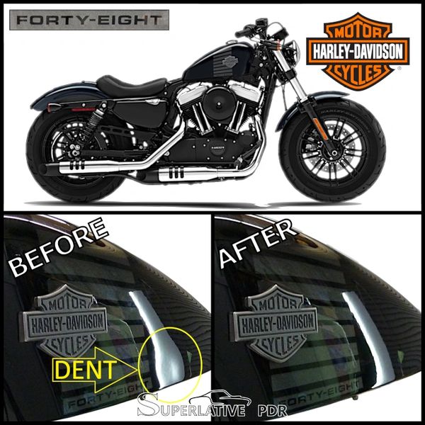 Motorcycle Paintless Dent Repair a technique used to remove dents from your motorcycle tank or guard