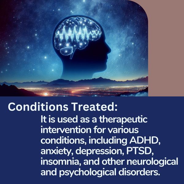 It is used as a therapeutic intervention for various conditions, including ADHD, anxiety, depression