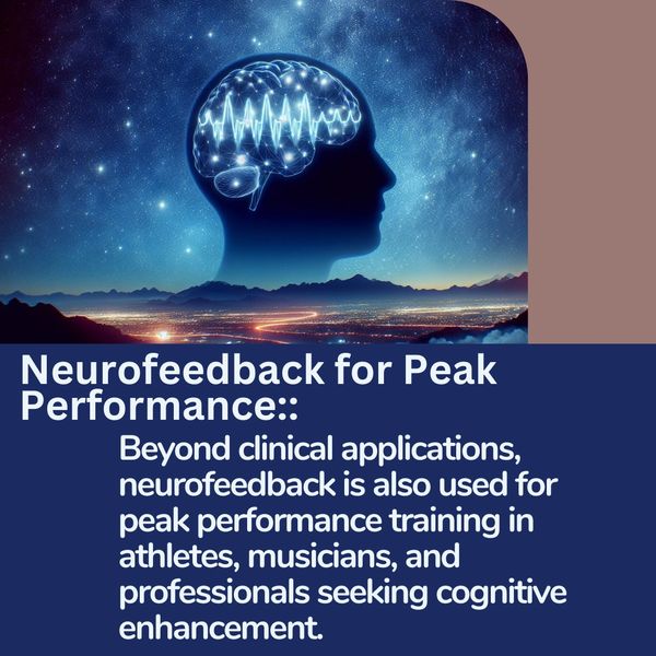 Beyond clinical applications, neurofeedback is also used for peak performance training in athletes, 
