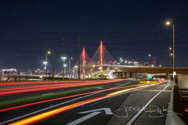 The ultimate motion painting photographof the Port of Long Beach's International Gateway Bridge!