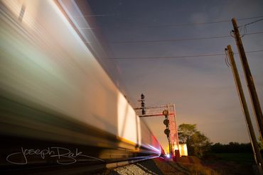 Surreal Trains in Motion. Bryon, Ohio.