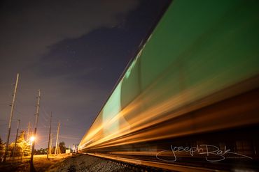 Surreal Trains in Motion. Bryon, Ohio.