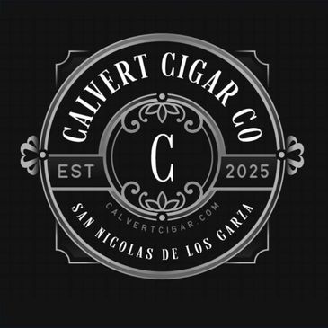 Elegant logo for Calvert Cigar Co with vintage design elements.