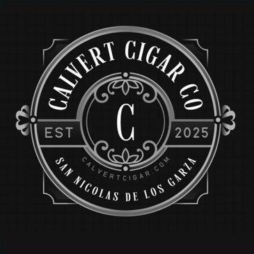 Elegant logo for Calvert Cigar Co with vintage design elements.