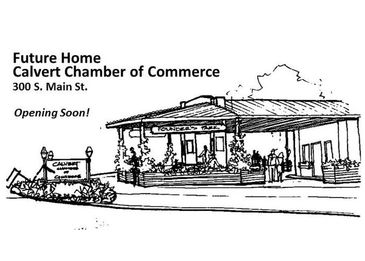 Sketch of the future Calvert Chamber of Commerce building at 300 S. Main St.