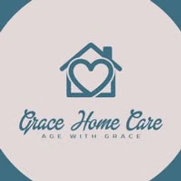 Logo of Grace Home Care featuring a house with a heart.