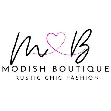 Logo of Modish Boutique with a heart connecting initials M and B.