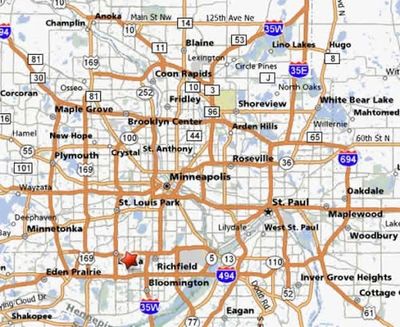 Google map of Minneapolis