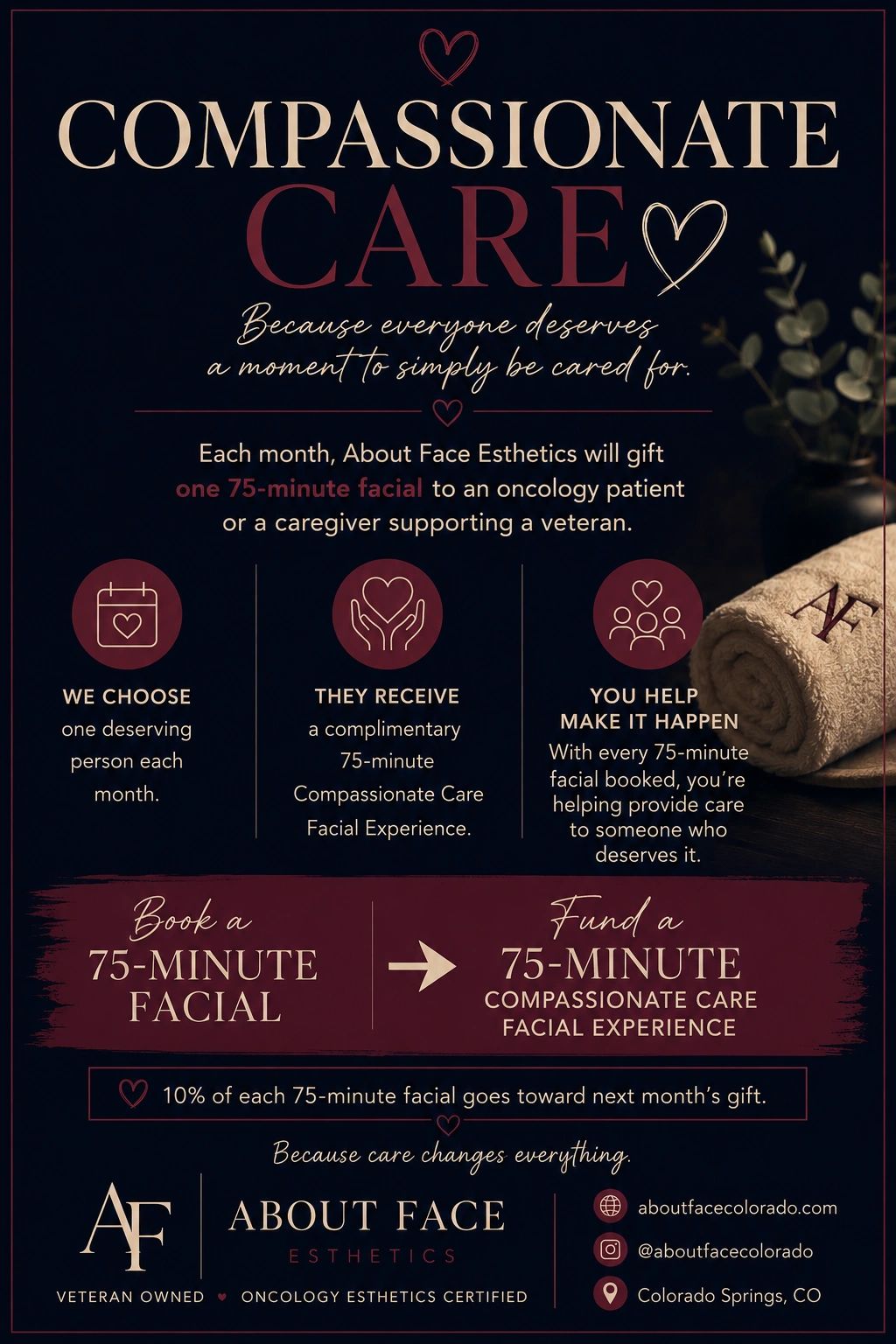 Compassionate Care Program offers complimentary care for oncology patients or veteran caregivers.