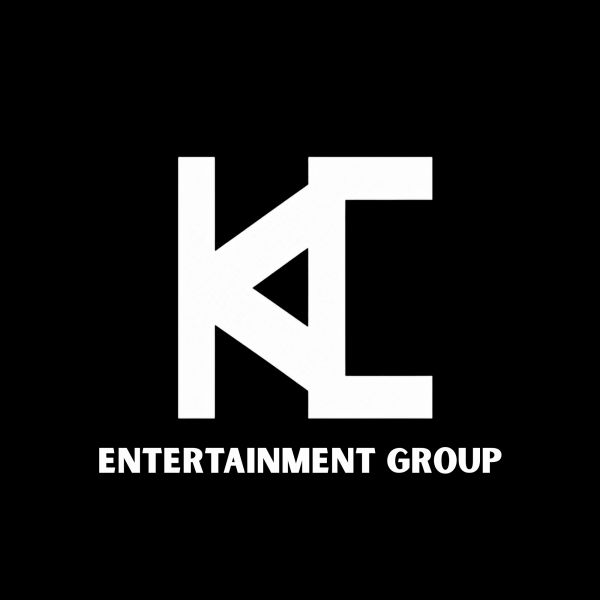 Logo of KC Entertainment Group in bold white on black.